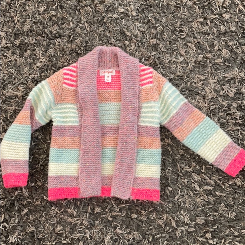 Cat & Jack multi-color cardigan sweater